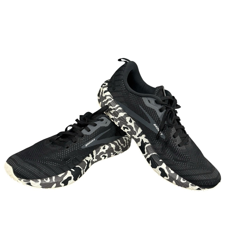 Brooks Revel 6 Mens Size 10.5 Black Camo Athletic Running Walking Shoes Sneakers